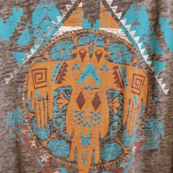 Rock n roll cowgirl bling burnout tshirt - Picture 2 of 4